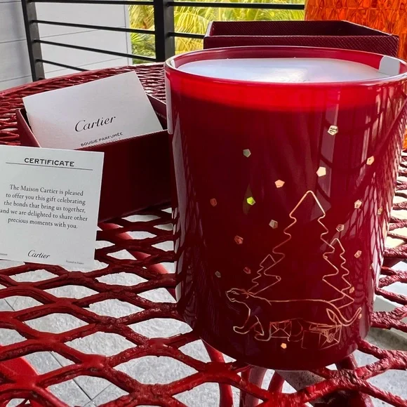 Authentic Cartier 6.5 oz scented candle with a Christmas motive. New. - Picture 11 of 11